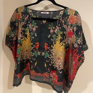 Johnny Was 100% silk blouse